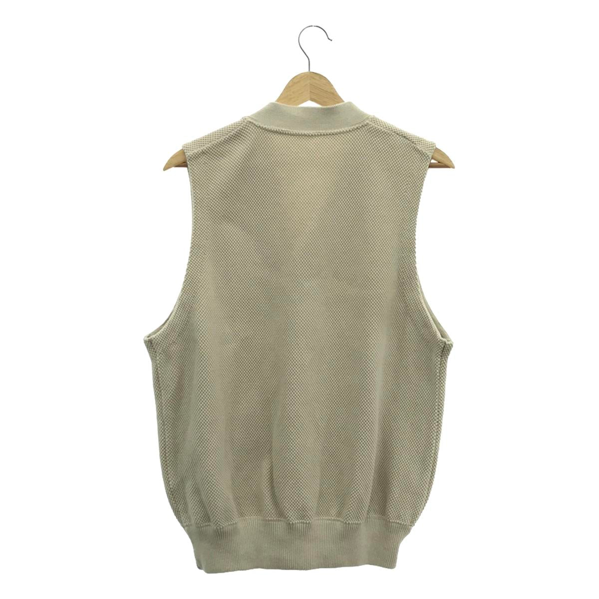 【美品】  Crepuscule / クレプスキュール | MOSS STITCH V/N VEST / Vネック ベスト | 1 | IVORY | レディース