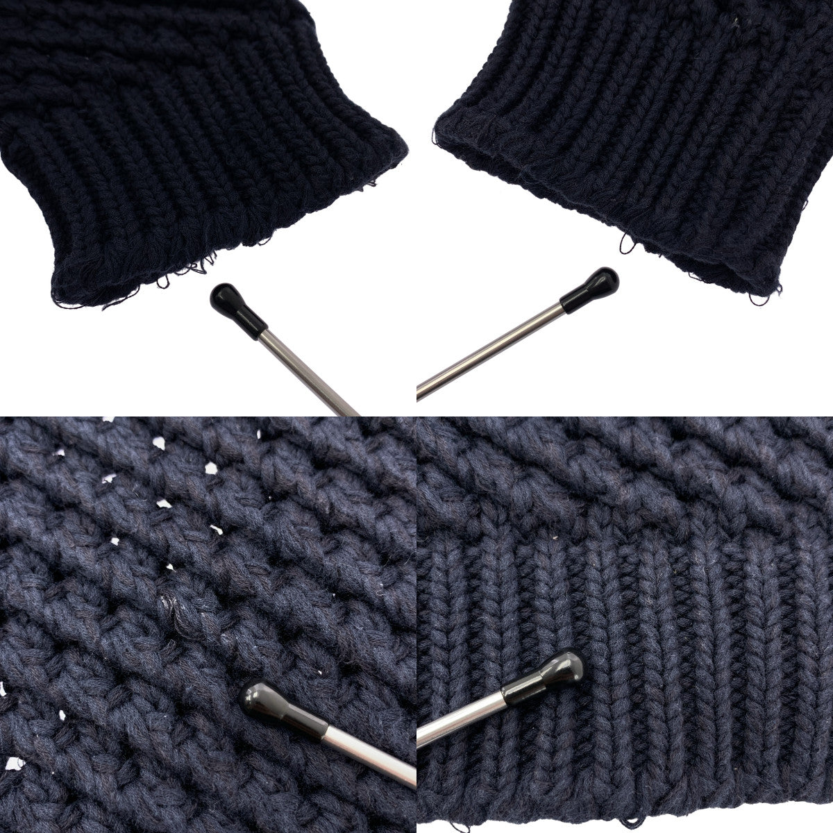 Cristaseya | 棉質低針距圓領毛衣 | S碼 | 海軍藍 | 男款