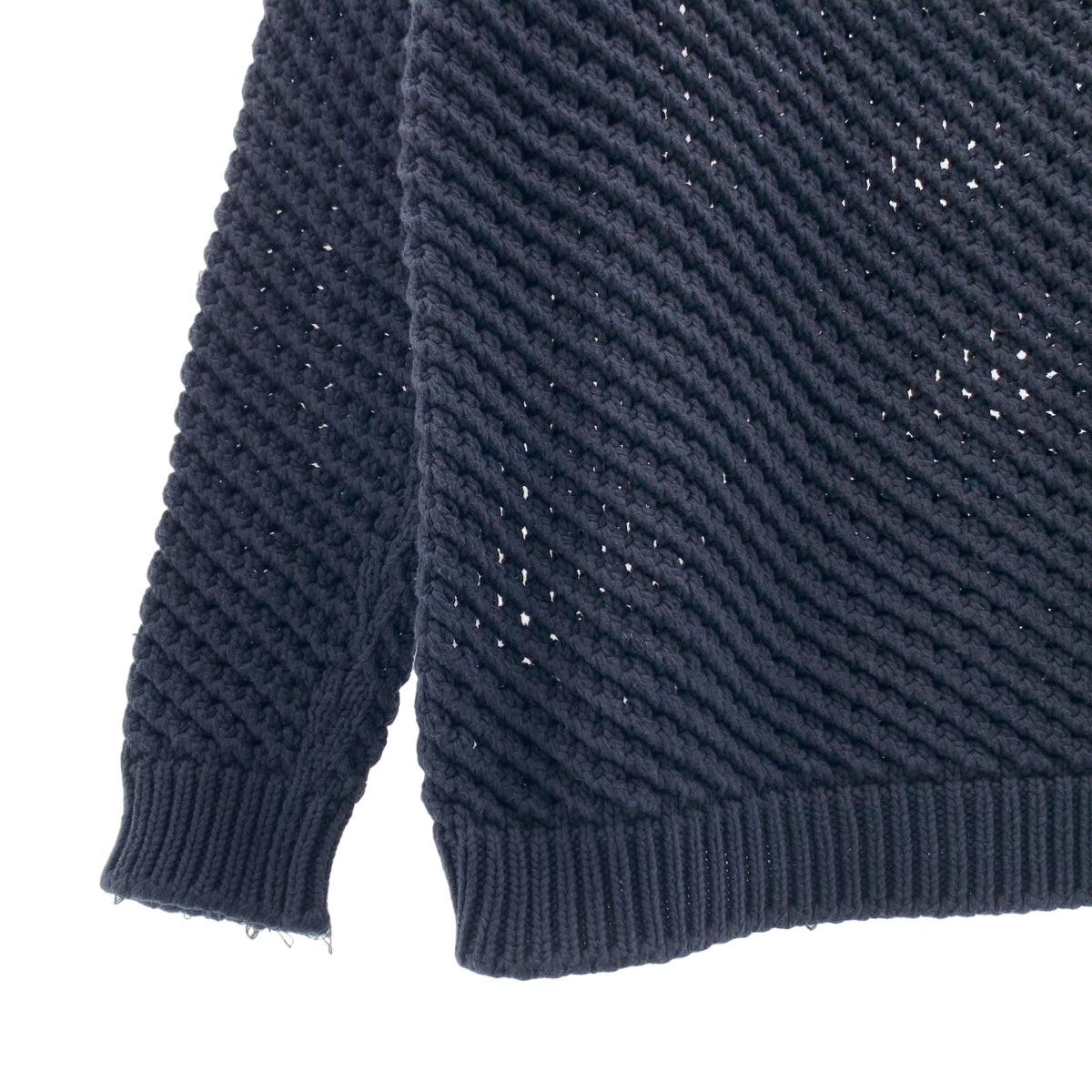 新品　SEA クルーネック　ローゲージ　ニット　ネイビー Cristaseya / クリスタセヤ | コットン ローゲージ クルーネックニット