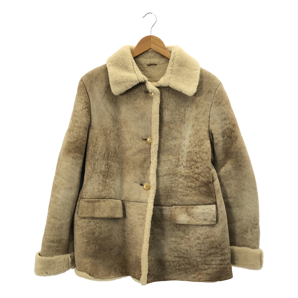 JIL SANDER / ジルサンダー | ボア ムートン ジャケット | 40 | ベージュ | レディース