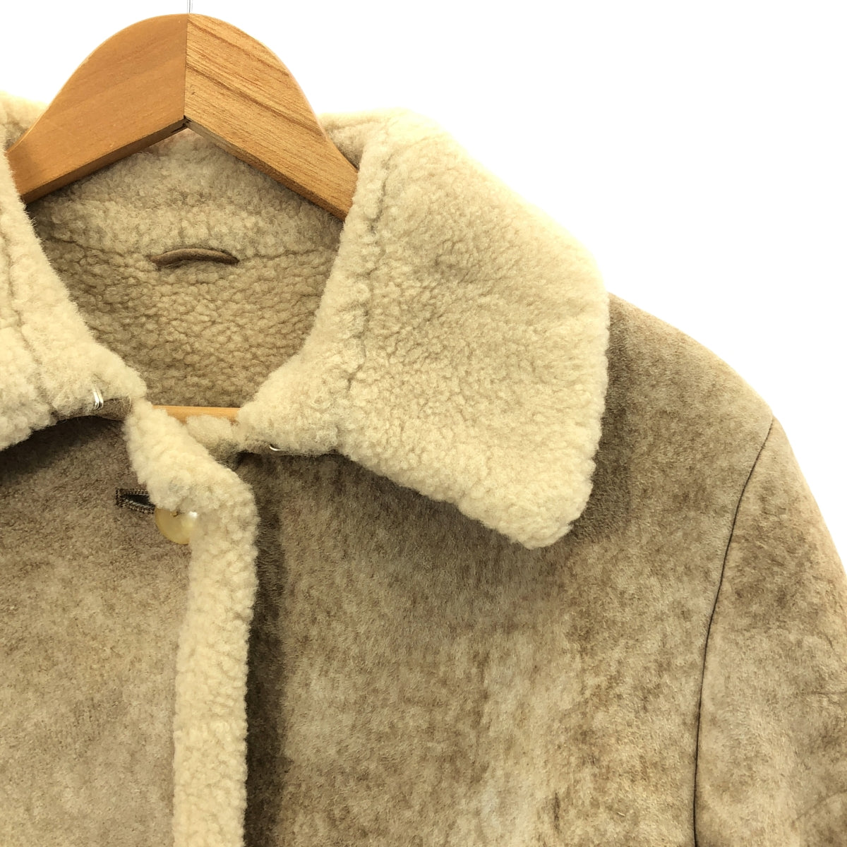 JIL SANDER / ジルサンダー | ボア ムートン ジャケット | 40 | ベージュ | レディース