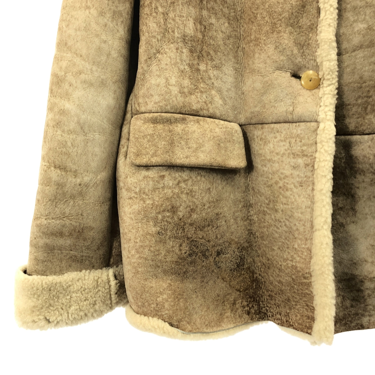 JIL SANDER / ジルサンダー | ボア ムートン ジャケット | 40 | ベージュ | レディース