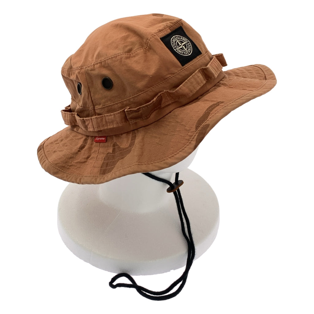 SUPREME / 슈프림 | × STONE ISLAND / Camo Boonie 위장 무늬 버킷 모자 | M / L |