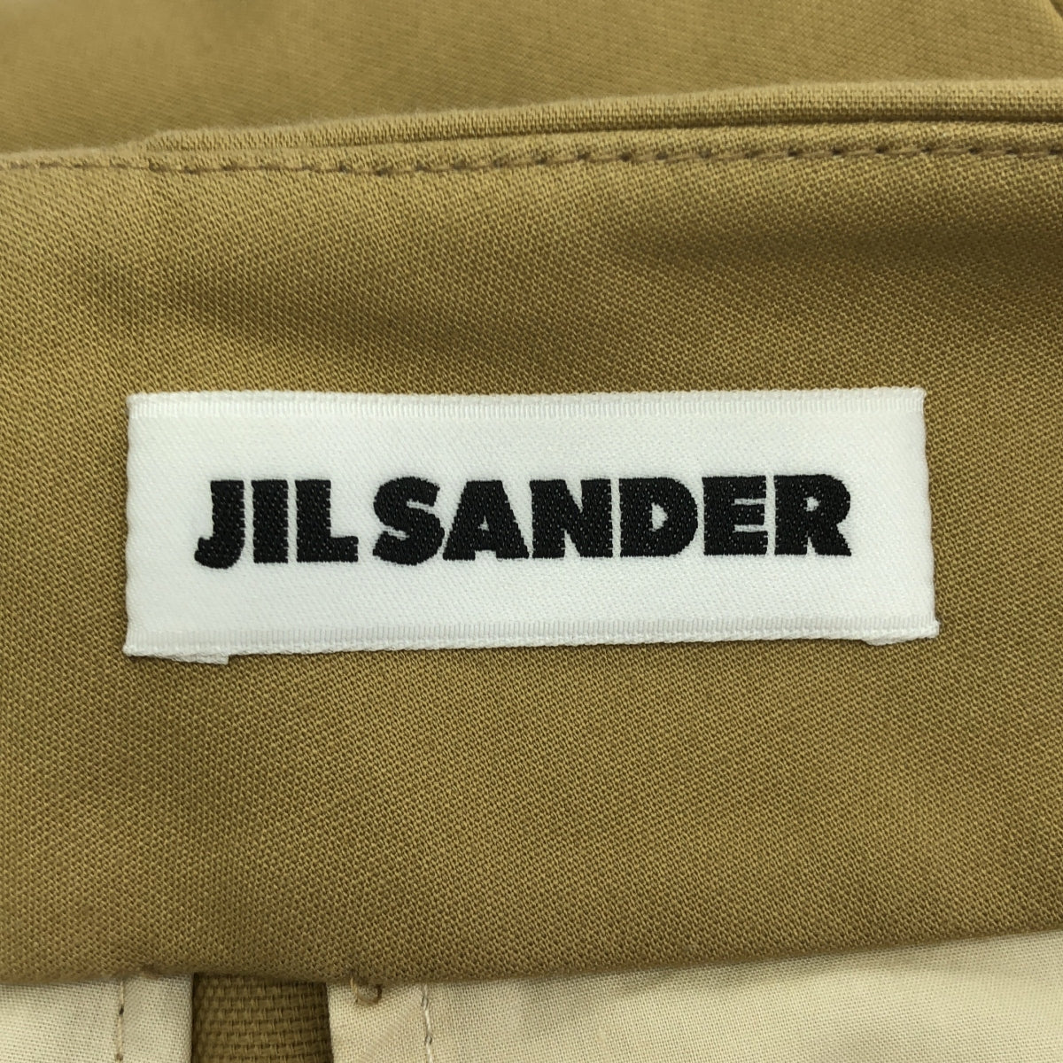 [狀況良好] JIL SANDER | 中心壓褶斜紋布褲 | 尺寸 34 | 米色 | 女款