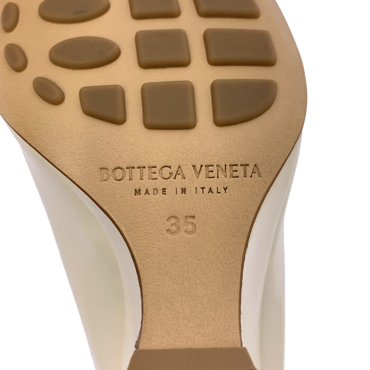 【美品】  BOTTEGA VENETA / ボッテガヴェネタ | レザー ポインテッドトゥ シューズ | 35 | ホワイト | レディース