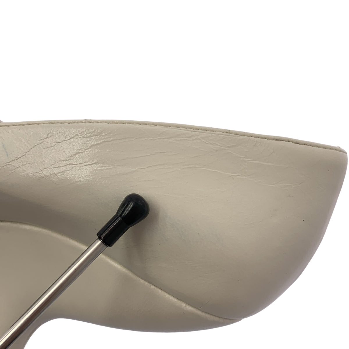 【美品】  BOTTEGA VENETA / ボッテガヴェネタ | レザー ポインテッドトゥ シューズ | 35 | ホワイト | レディース