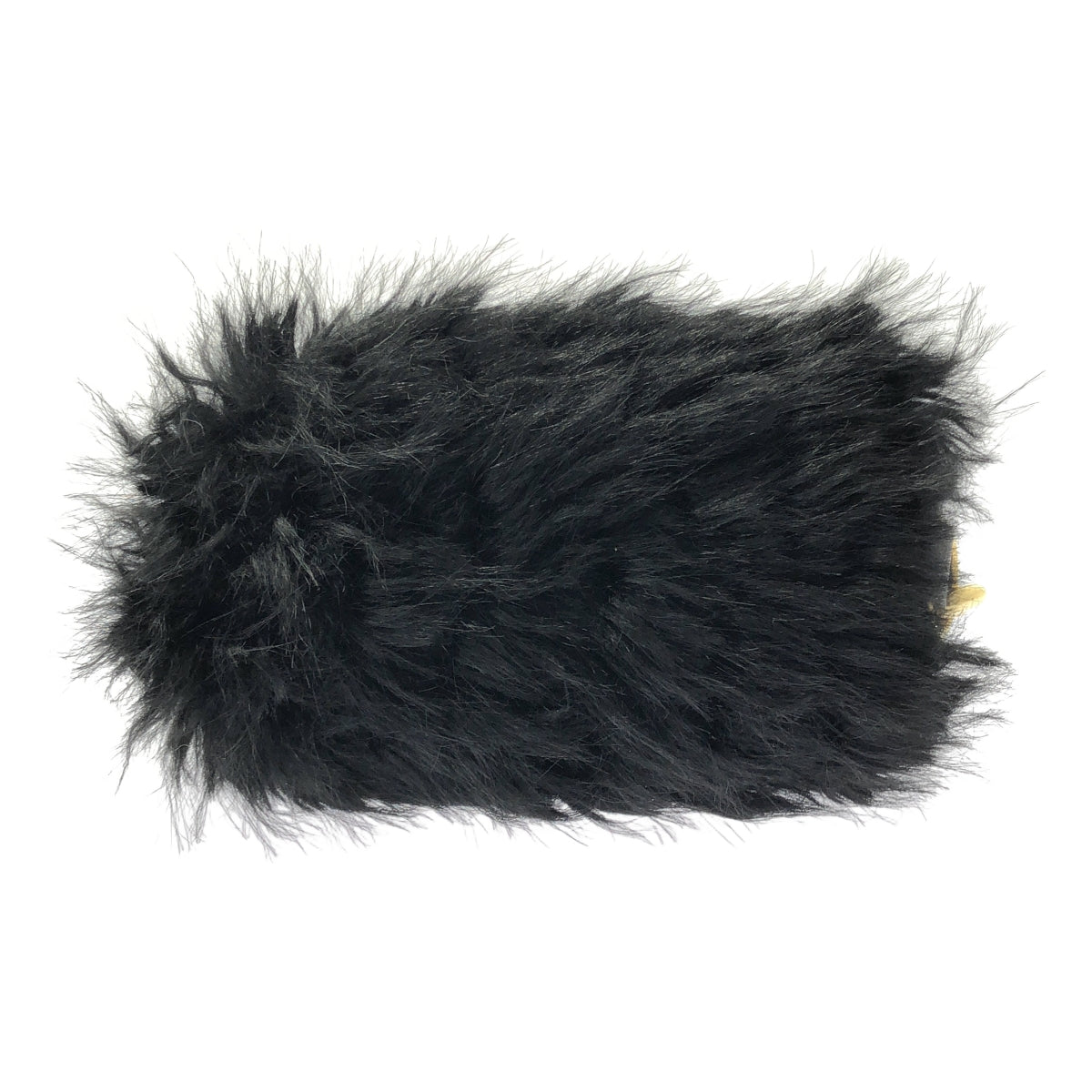 【美品】  sacai / サカイ | 2023AW | Small Pochette Faux Fur 2Way スモールポシェット フェイクファー ハンドバッグ | ブラック / ゴールド | レディース