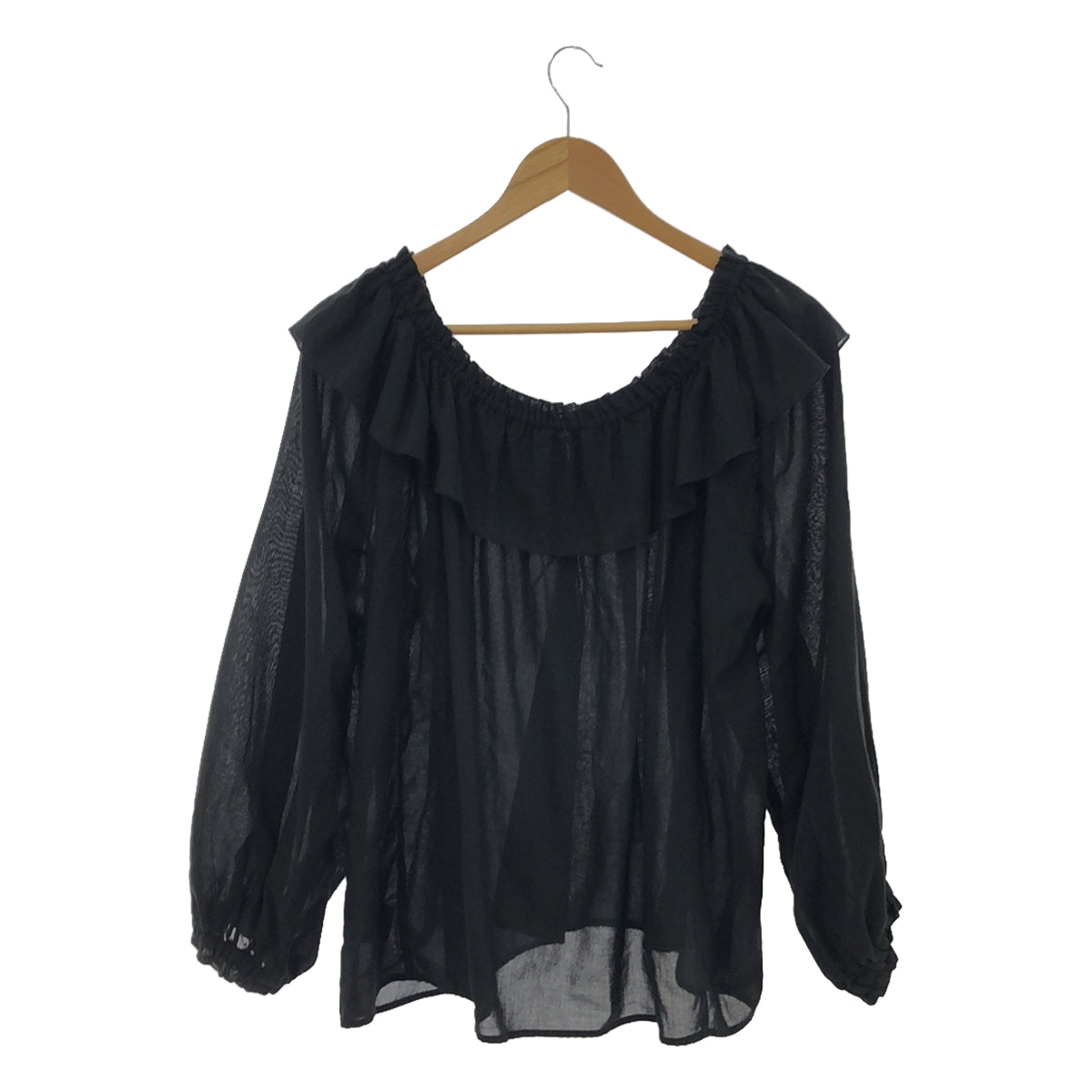 Spick and Span | 2021SS | Ruffle collar blouse | F | Black | Women's