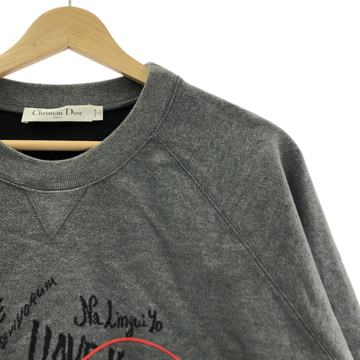 Christian Dior / クリスチャンディオール | アムールグラフィティ ハート刺しゅう クルーネック プルオーバースウェット | 42 |