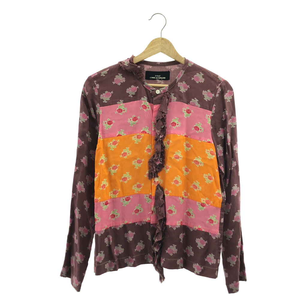 COMME des GARÇONS 針織布料 | 2002 秋冬系列 | 人造絲印花拼接襯衫 | M 碼 | 多色 | 女款