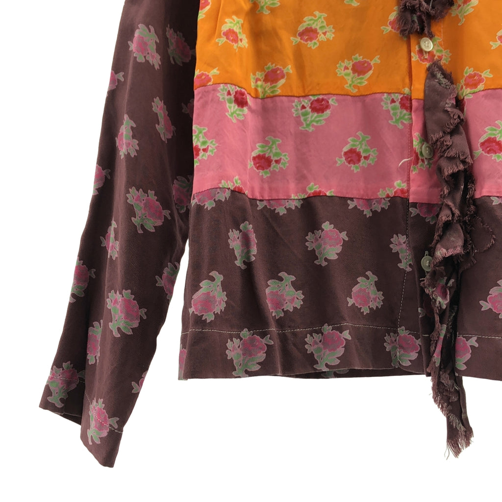 COMME des GARÇONS 針織布料 | 2002 秋冬系列 | 人造絲印花拼接襯衫 | M 碼 | 多色 | 女款