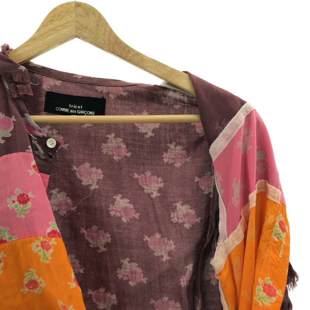 COMME des GARÇONS 針織布料 | 2002 秋冬系列 | 人造絲印花拼接襯衫 | M 碼 | 多色 | 女款