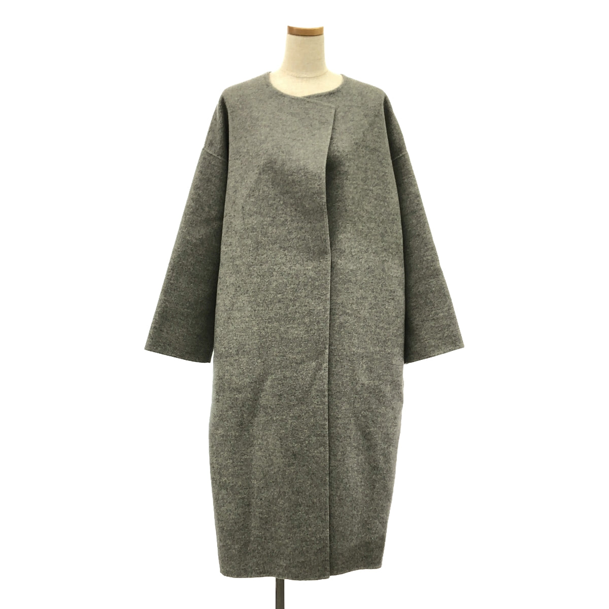 AP STUDIO | SCENTOF Wool Cashmere Basic Coat | Light Gray | Women's