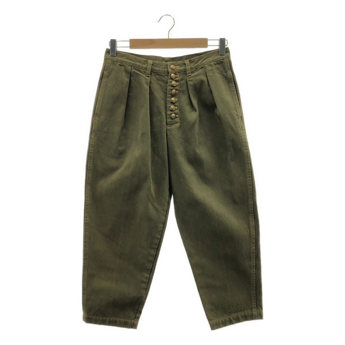 tricot COMME des GARCONS | 2011秋冬 | 成品染色兩折錐形褲 | S | 橄欖綠 | 女款