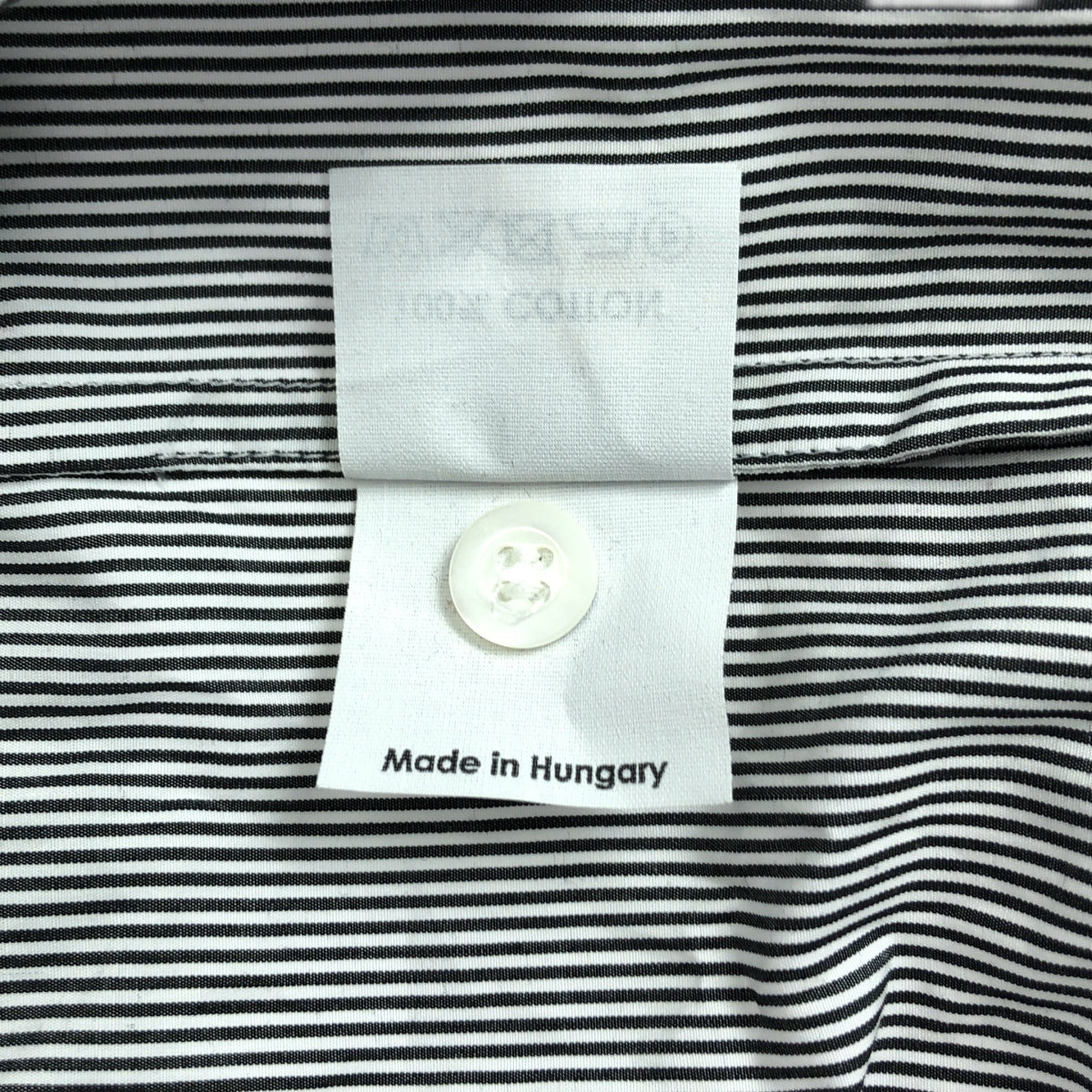 DRIES VAN NOTEN / 드리스 반 노텐 | 코튼 스트라이프 개더 원피스 | 36 | 블랙 / 화이트 | 여성