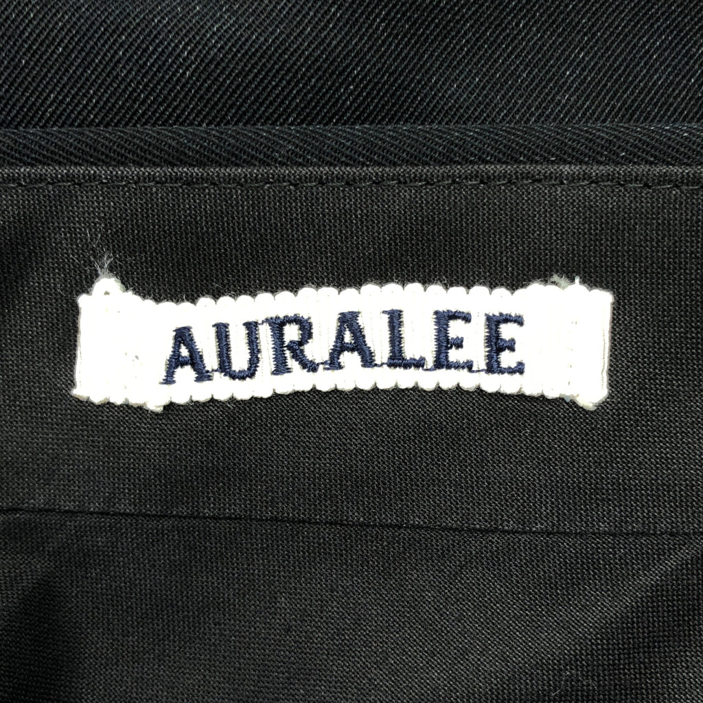 AURALEE | 2024SS | 輕盈羊毛華達呢休閒褲 | 尺寸 4 | 黑色 | 男款