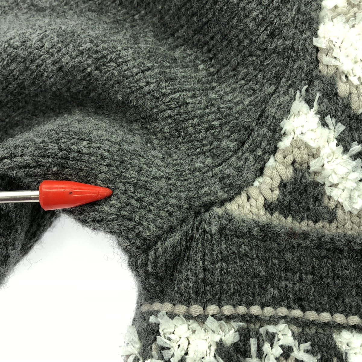 UNITED ARROWS / 유나이티드 애로즈 | 노르딕 스웨터 니트 | F | 그레이 | 여성