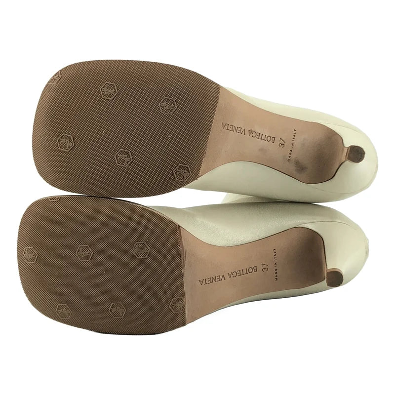 BOTTEGA VENETA / ボッテガヴェネタ | レザー ブロック アンクルブーツ | 37 | レディース