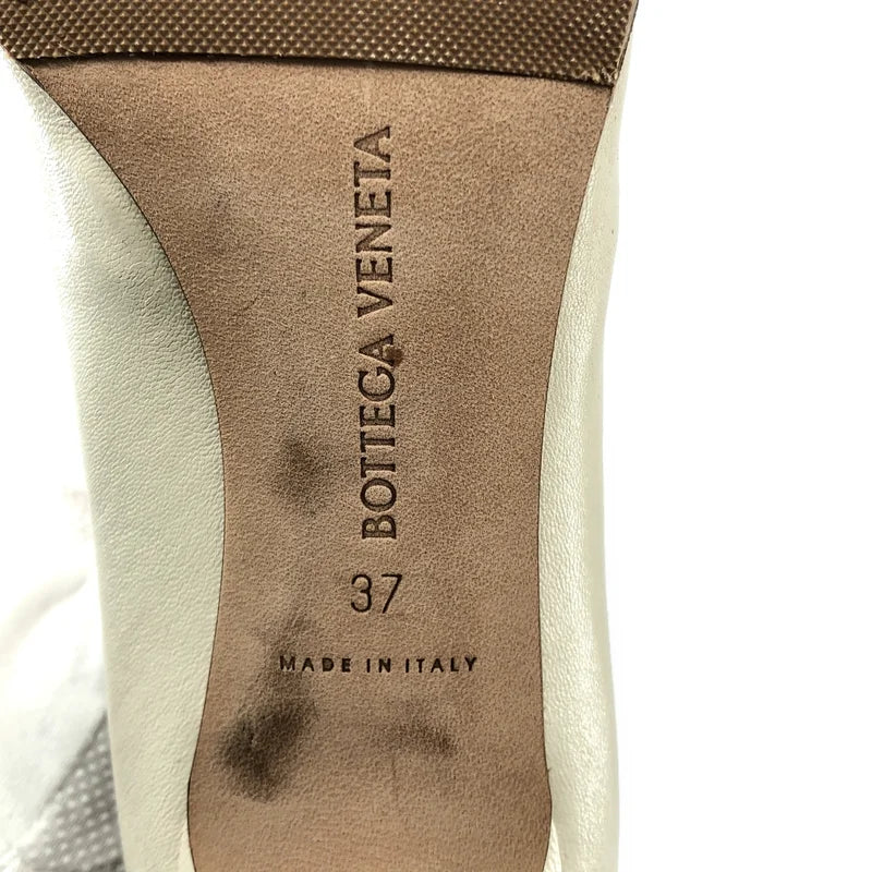 BOTTEGA VENETA / ボッテガヴェネタ | レザー ブロック アンクルブーツ | 37 | レディース