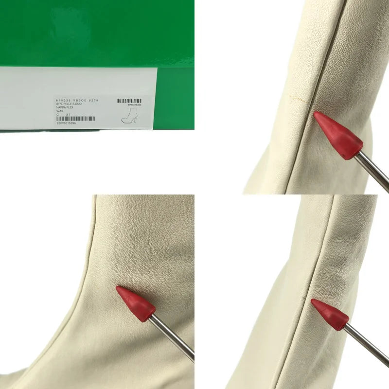 BOTTEGA VENETA / ボッテガヴェネタ | レザー ブロック アンクルブーツ | 37 | レディース