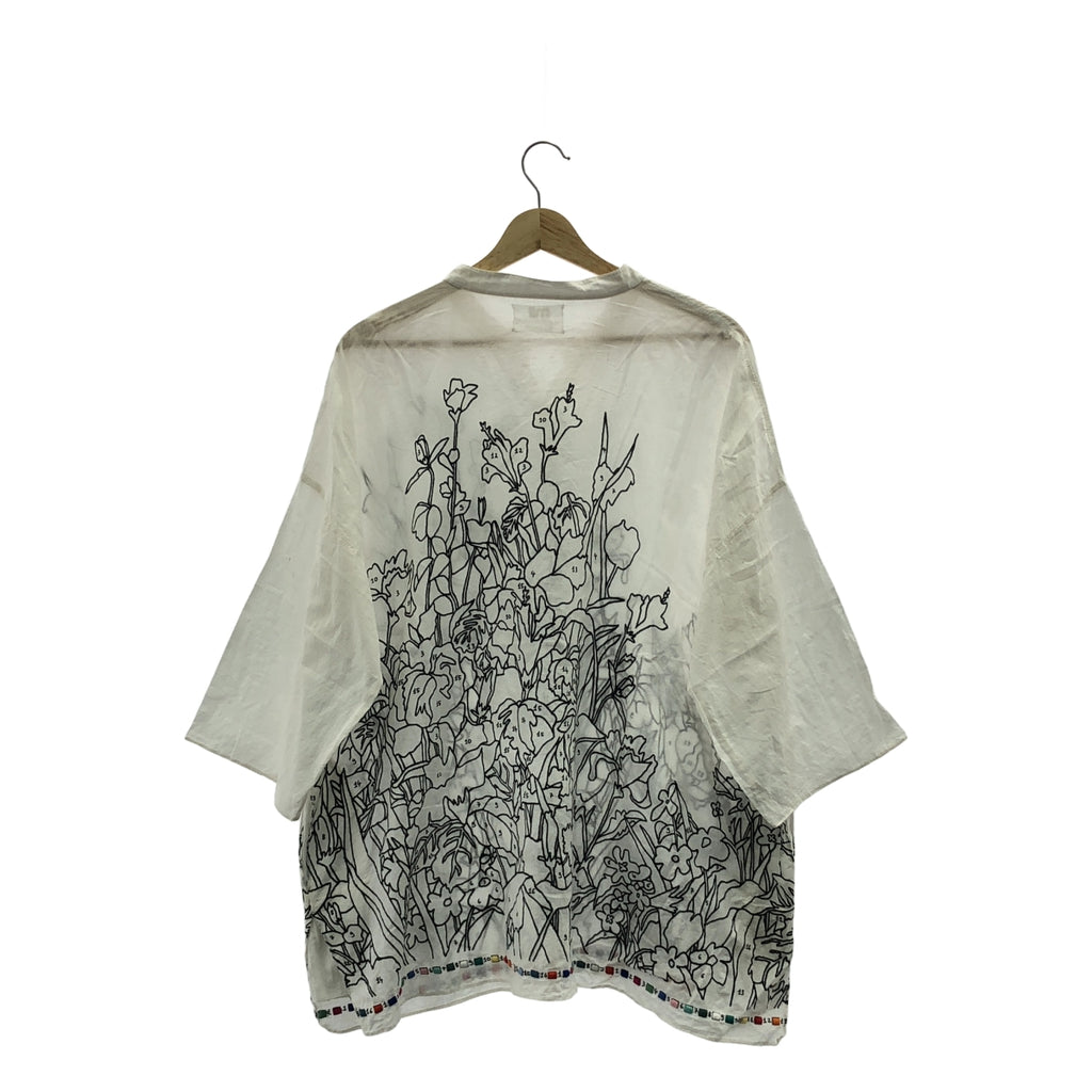 mii / me | 그래픽 인쇄 자수 스키퍼 풀오버 ​​반팔 셔츠 | M |