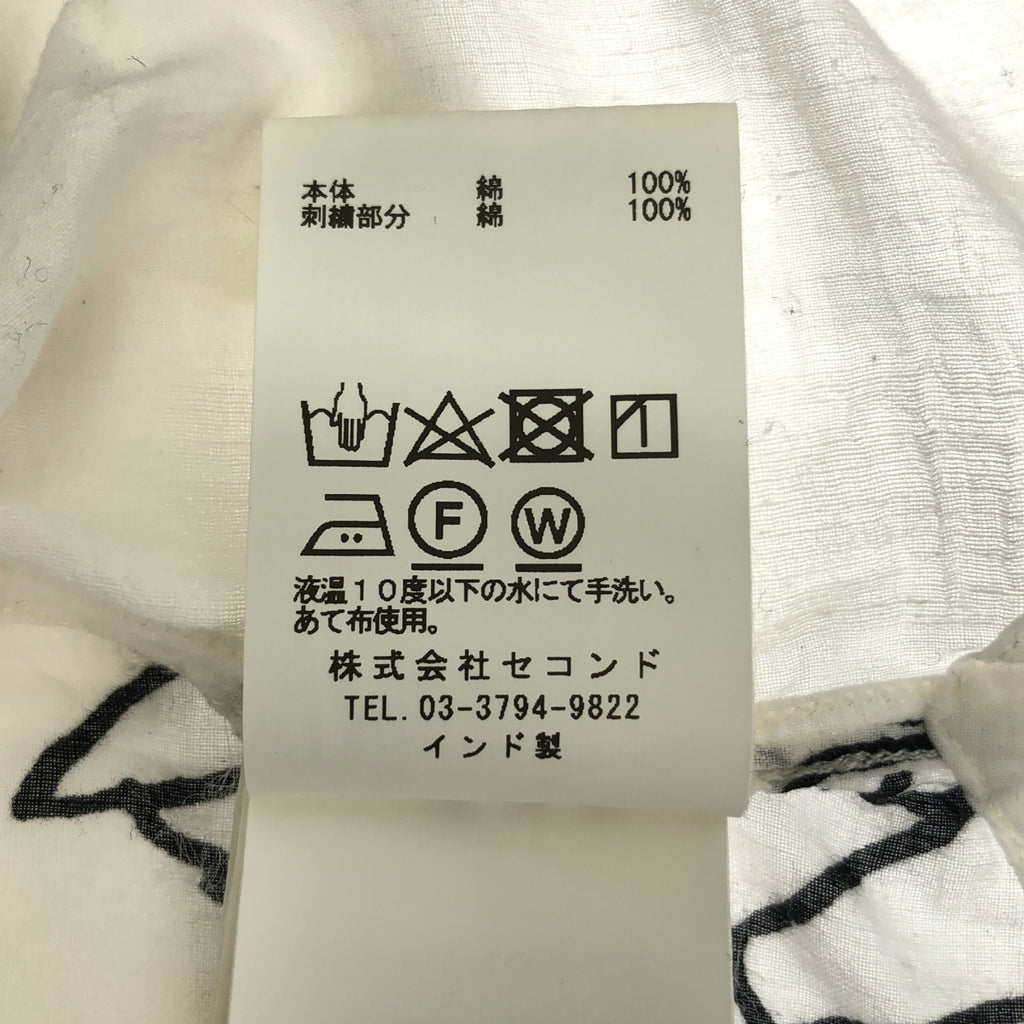 mii / me | 그래픽 인쇄 자수 스키퍼 풀오버 ​​반팔 셔츠 | M |