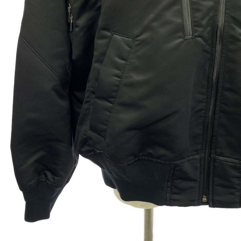 【미품】 sacai / 사카이 | 2023AW | Nylon Twill Blouson / MA-1 로고 폭격기 재킷 블루존 | 3 | 블랙 | 남성