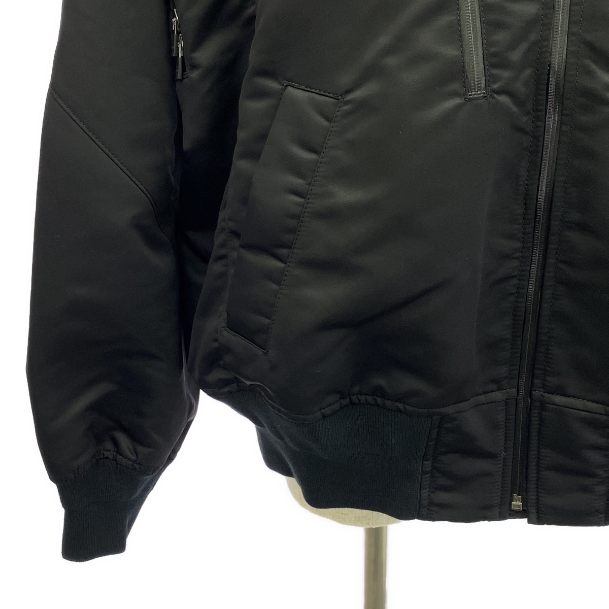 【미품】 sacai / 사카이 | 2023AW | Nylon Twill Blouson / MA-1 로고 폭격기 재킷 블루존 | 3 | 블랙 | 남성