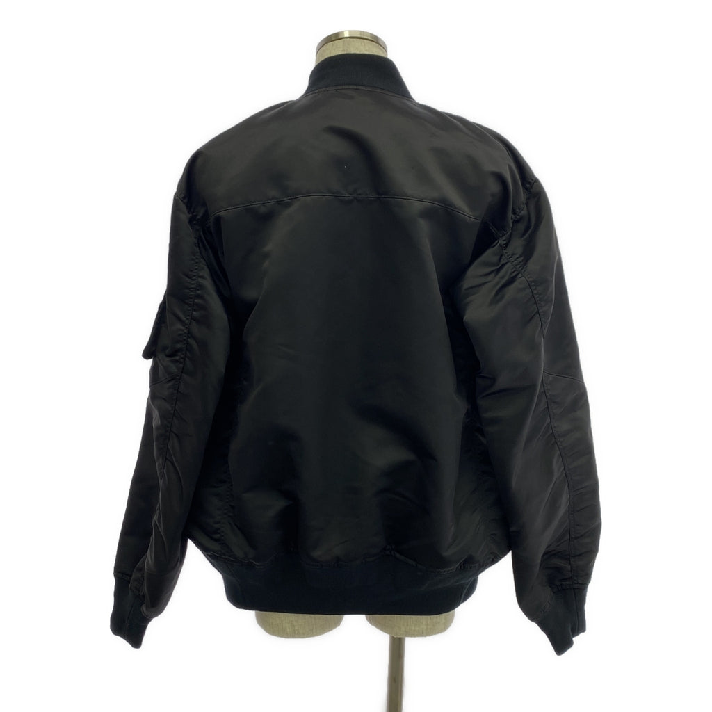 【미품】 sacai / 사카이 | 2023AW | Nylon Twill Blouson / MA-1 로고 폭격기 재킷 블루존 | 3 | 블랙 | 남성