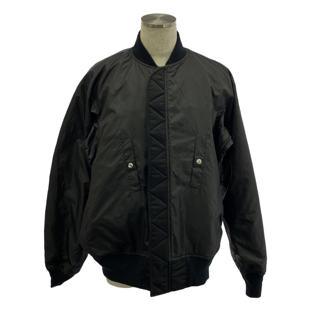 【미품】 sacai / 사카이 | 2023AW | Nylon Twill Blouson / MA-1 로고 폭격기 재킷 블루존 | 3 | 블랙 | 남성