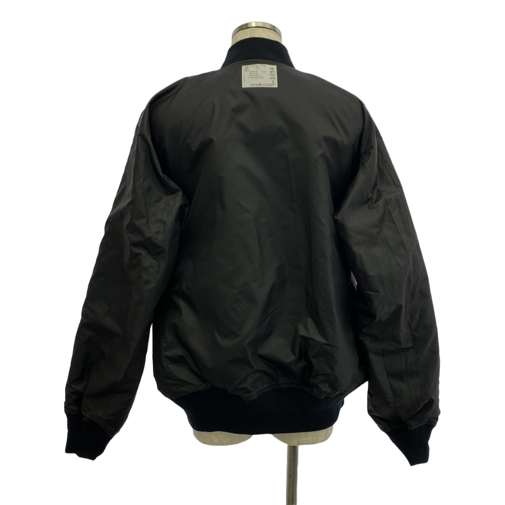 【미품】 sacai / 사카이 | 2023AW | Nylon Twill Blouson / MA-1 로고 폭격기 재킷 블루존 | 3 | 블랙 | 남성