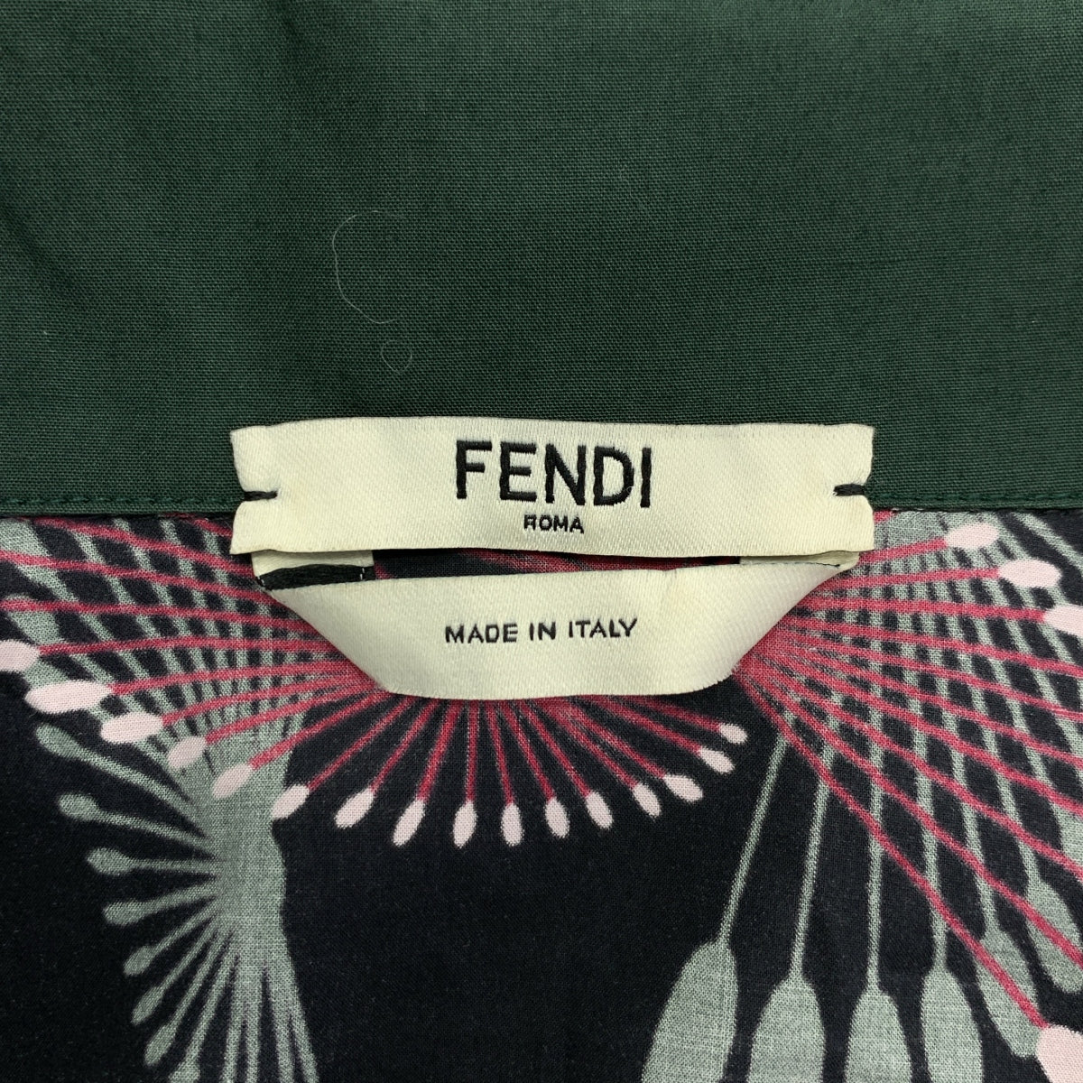 FENDI / フェンディ | コットン 総柄 プリント オープンカラー シャツ | 36 | レディース