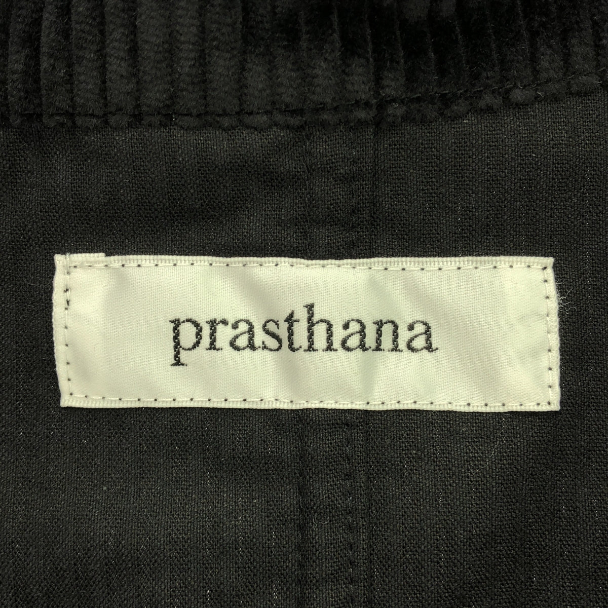 [New] prasthana / prasthana | passive cord P/O jacket | M | Black | Men's