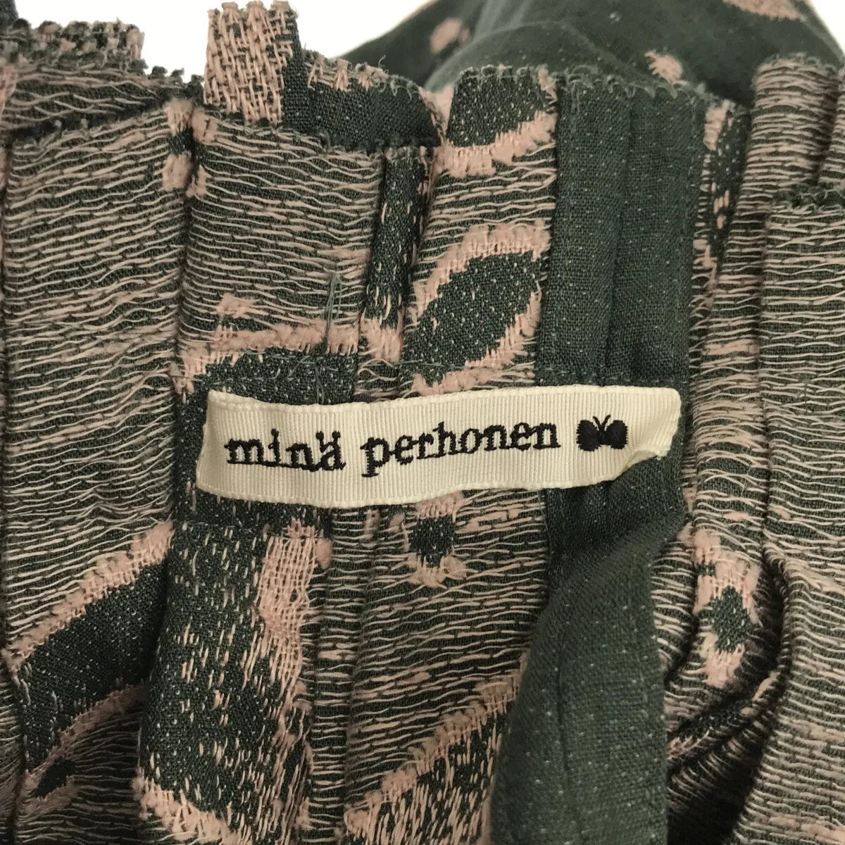 米娜·佩爾霍寧 / 米娜·佩爾霍寧 | 米娜·佩爾霍寧2023SS |花朵宇宙裙 | 36 |苔綠色/淡粉色 |女性的