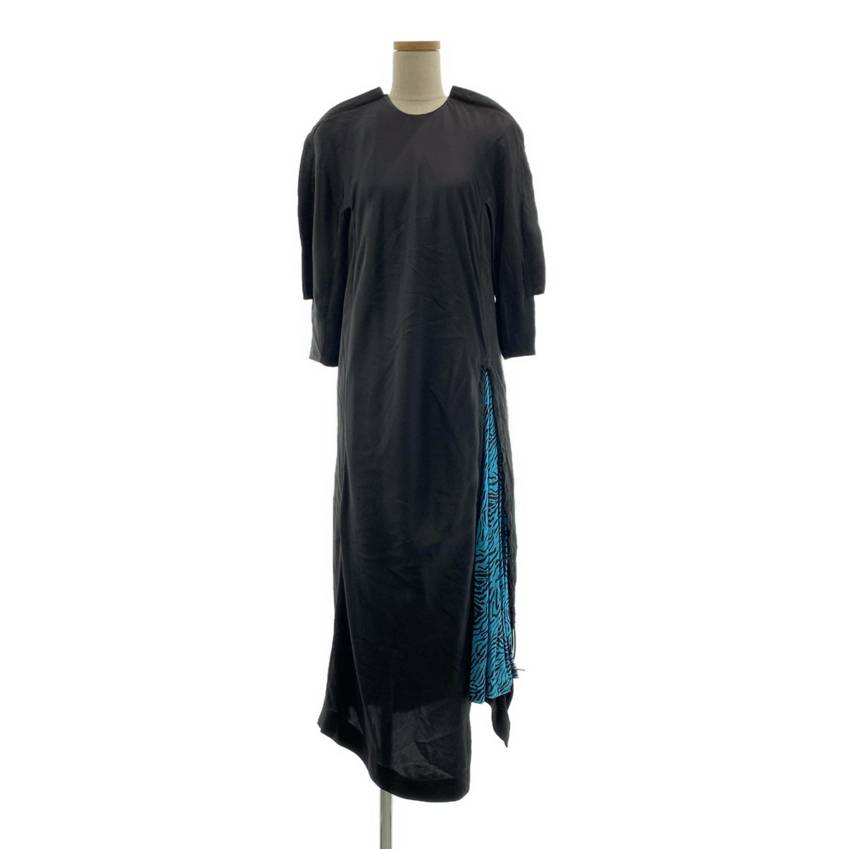 TOGA PULLA / トーガプルラ | ACETATE SATIN DRESS / ドローストリング ギャザー ワンピース | 36 | レディース