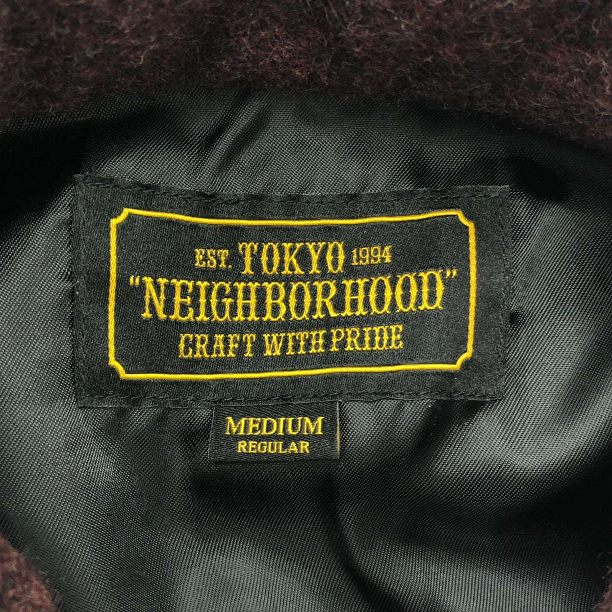 NEIGHBOR HOOD / Neighborhood | B&amp;C / WE-SHIRT / Wool open collar shirt | M | Bordeaux | Men's