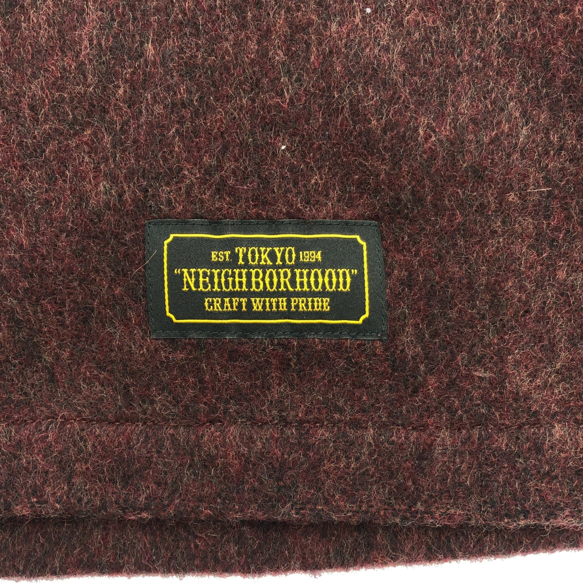 NEIGHBOR HOOD / Neighborhood | B&amp;C / WE-SHIRT / Wool open collar shirt | M | Bordeaux | Men's