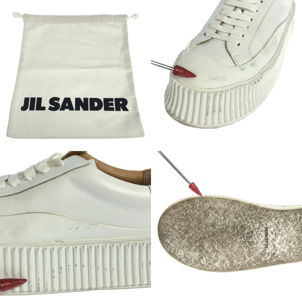 JIL SANDER / ジルサンダー | レザー プラットフォーム スニーカー | 39 | メンズ – KLD