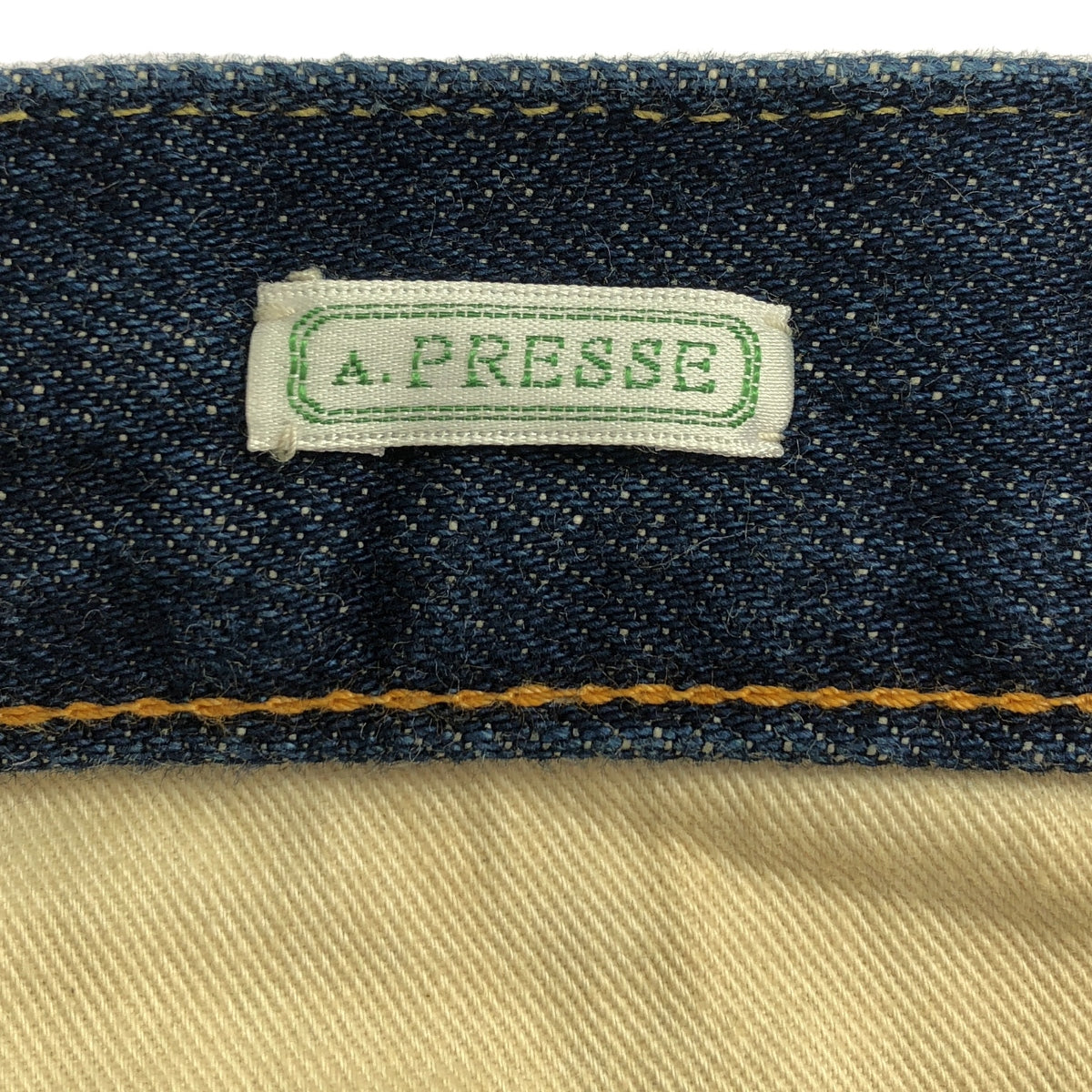 A.PRESSE / アプレッセ | 2022AW | Washed Denim Pants / セルビッチ 濃紺 デニムパンツ | 34/30 | メンズ