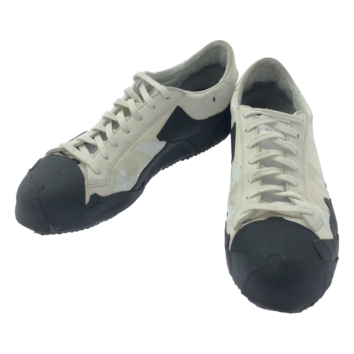 【近全新】山本耀司 | 2018春夏 | x adidas YY TAKUSAN LOW 彩繪運動鞋 | 尺寸 26 | 白/黑 | 男款