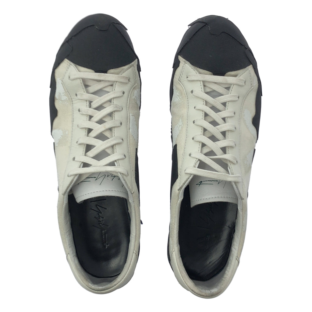 【近全新】山本耀司 | 2018春夏 | x adidas YY TAKUSAN LOW 彩繪運動鞋 | 尺寸 26 | 白/黑 | 男款