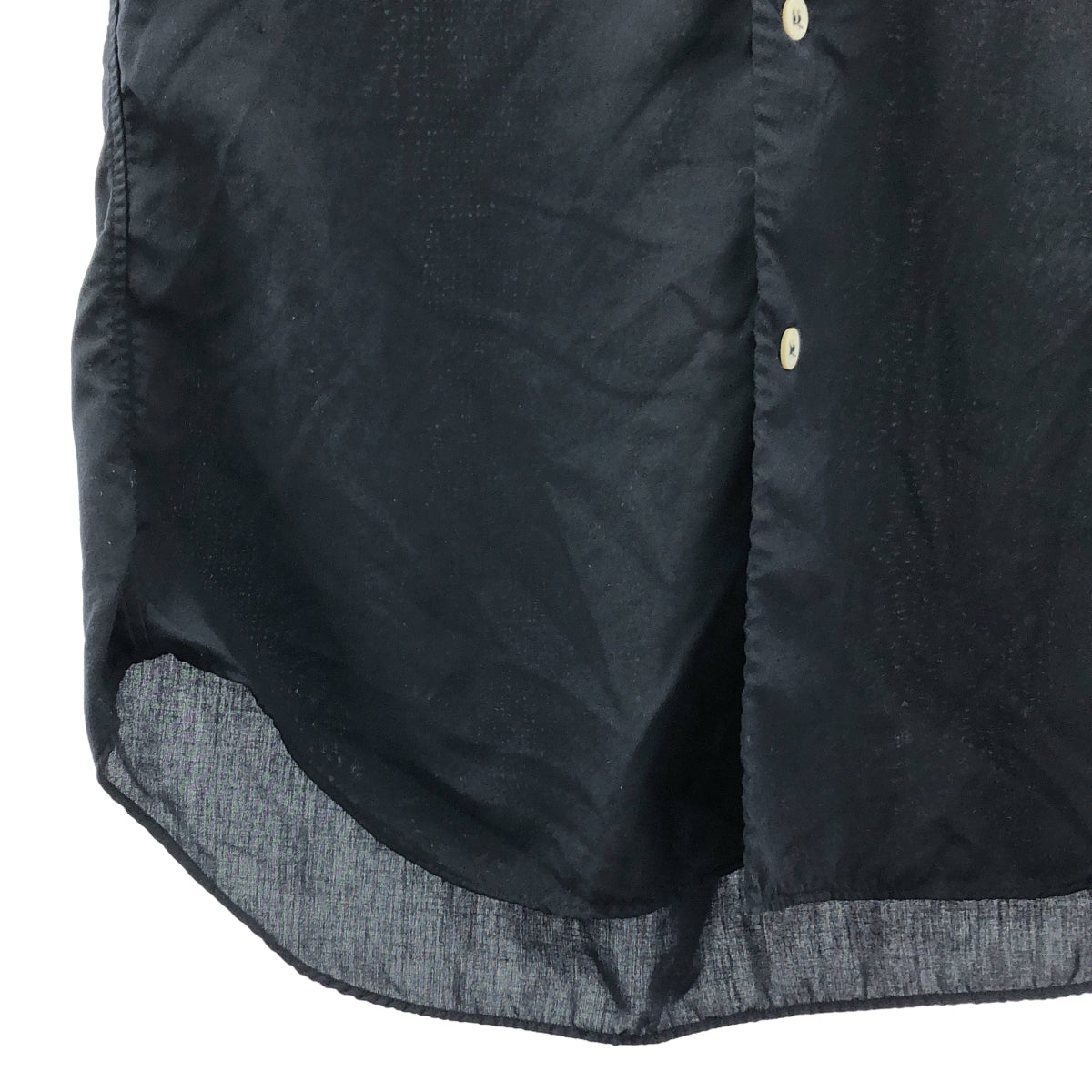 COMME des GARCONS | AD2019 | 圓領聚酯襯衫，短袖 | XS 碼 | 海軍藍 | 女款