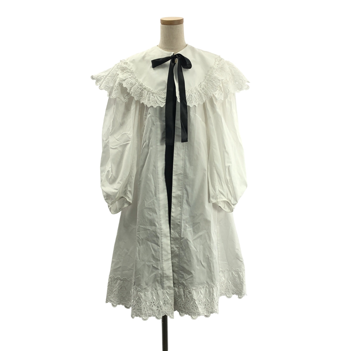 Simone Rocha / 시모네로샤 | 레이스 와이드 컬러 롱 원피스 | UK6 |
