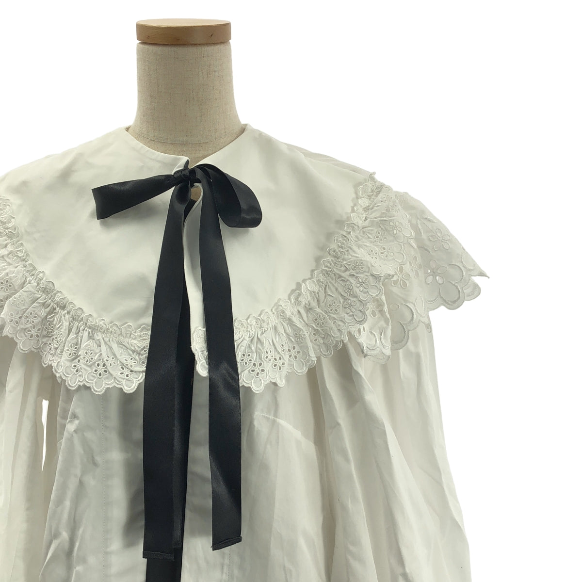 Simone Rocha / 시모네로샤 | 레이스 와이드 컬러 롱 원피스 | UK6 |