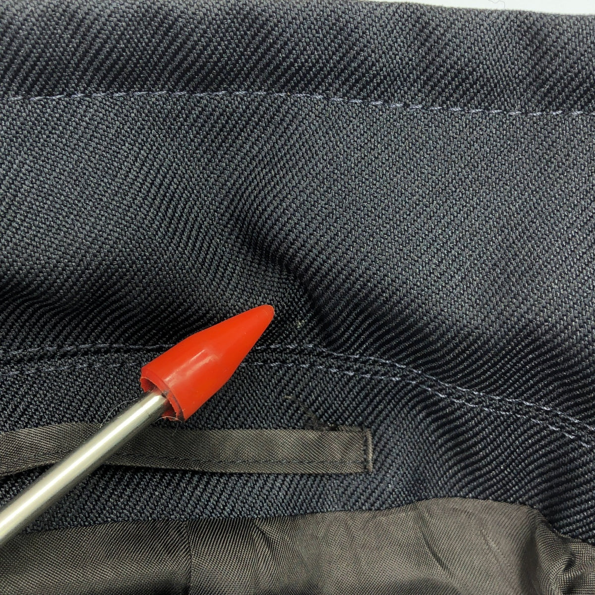 【美品】  kolor / カラー | ドッキング ニット 切替 シングルブレスト PE ヘヴィツイル JACKET | 1 | ネイビー / ブラック | メンズ