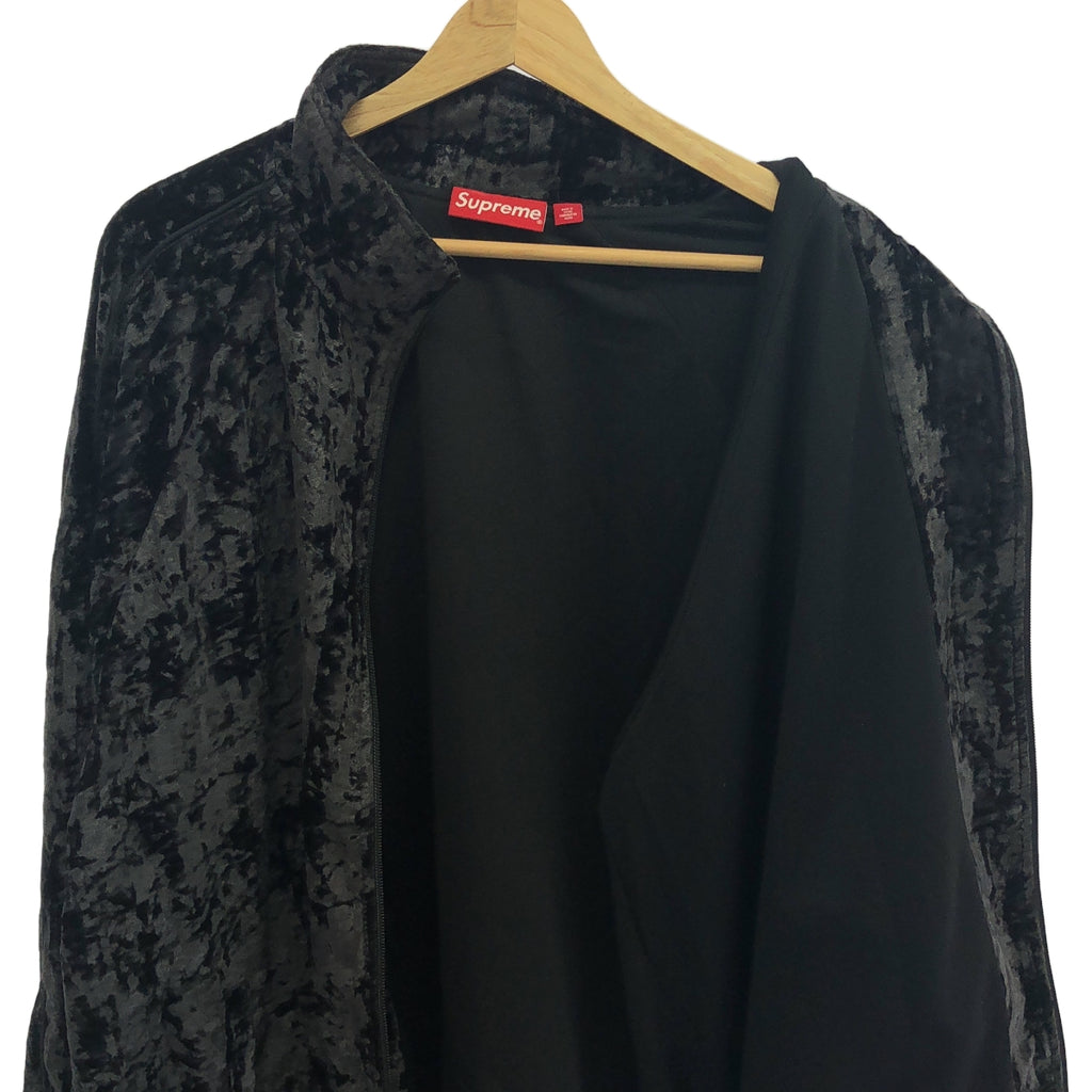 【美品】  SUPREME / シュプリーム | 2023AW | Crushed Velvet Track Jacket / クラッシュト ベルベット トラックジャケット | XL | black | メンズ