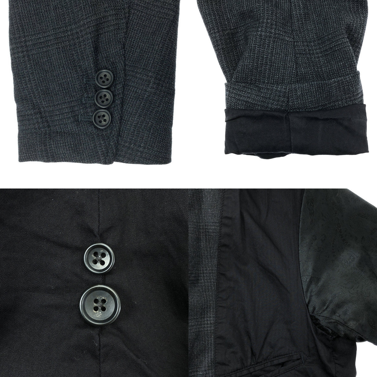 Engineered Garments / エンジニアドガーメンツ | 総柄 シングルブレスト ジャケット / 総裏地 | XS | ダークグレー | メンズ