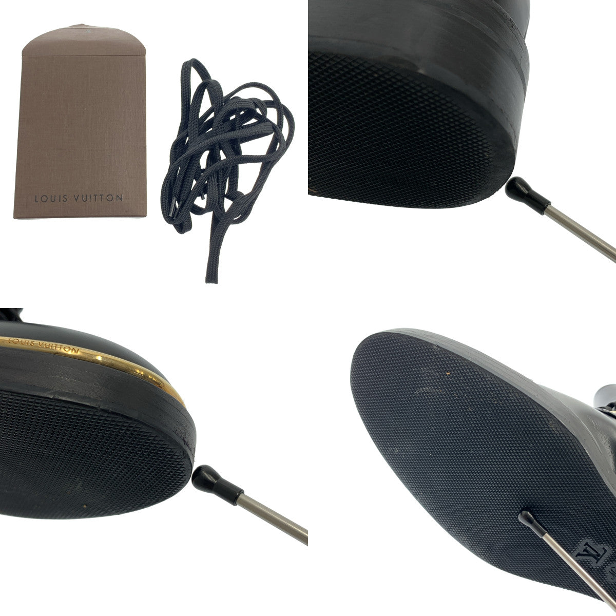 Louis Vuitton / 루이비통 | 가죽 사이드 Zip 레이스 업 부츠 | 37 |