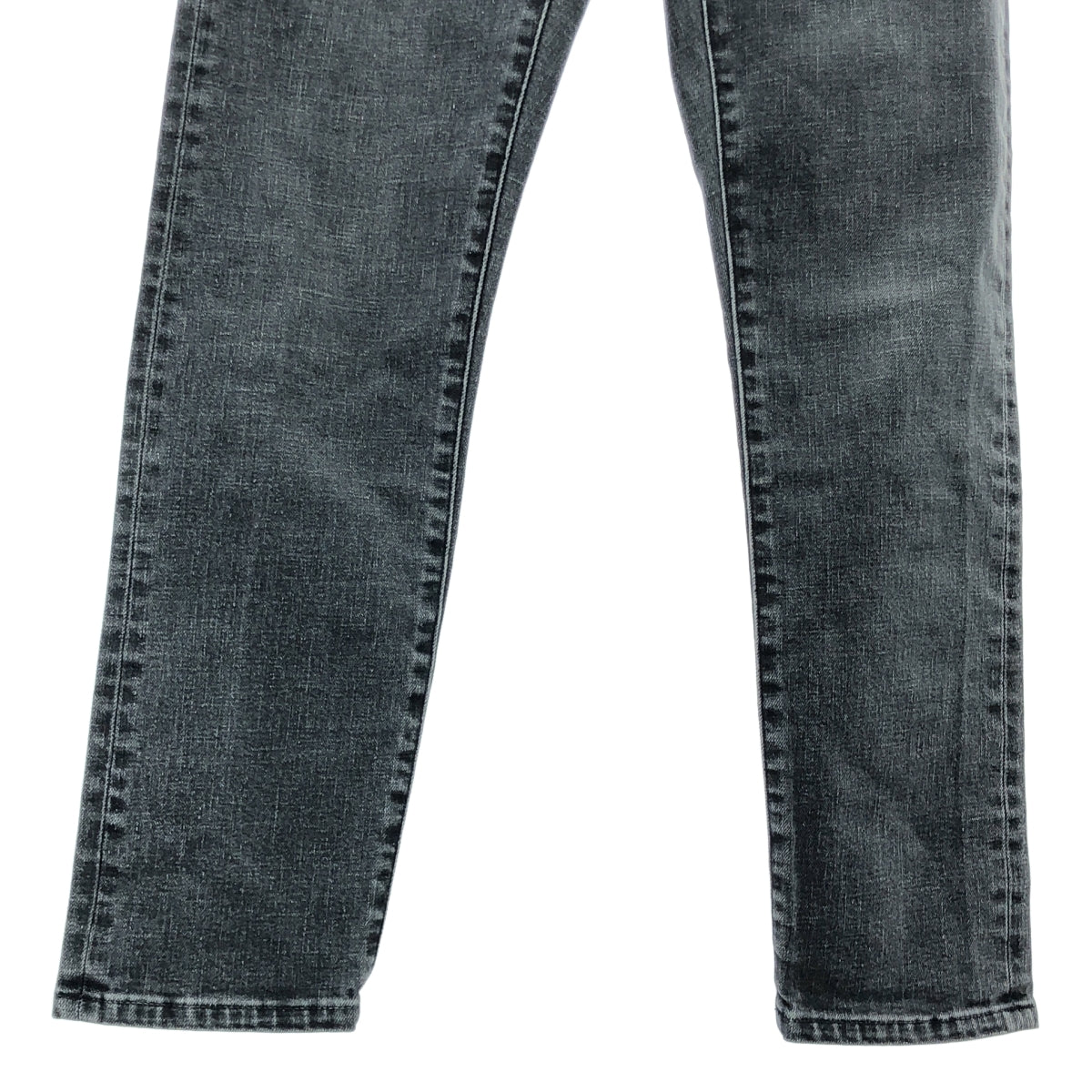 迪奧 | 標誌皮革貼片黑色牛仔緊身褲 | 30 碼 | 炭灰色 | 男款