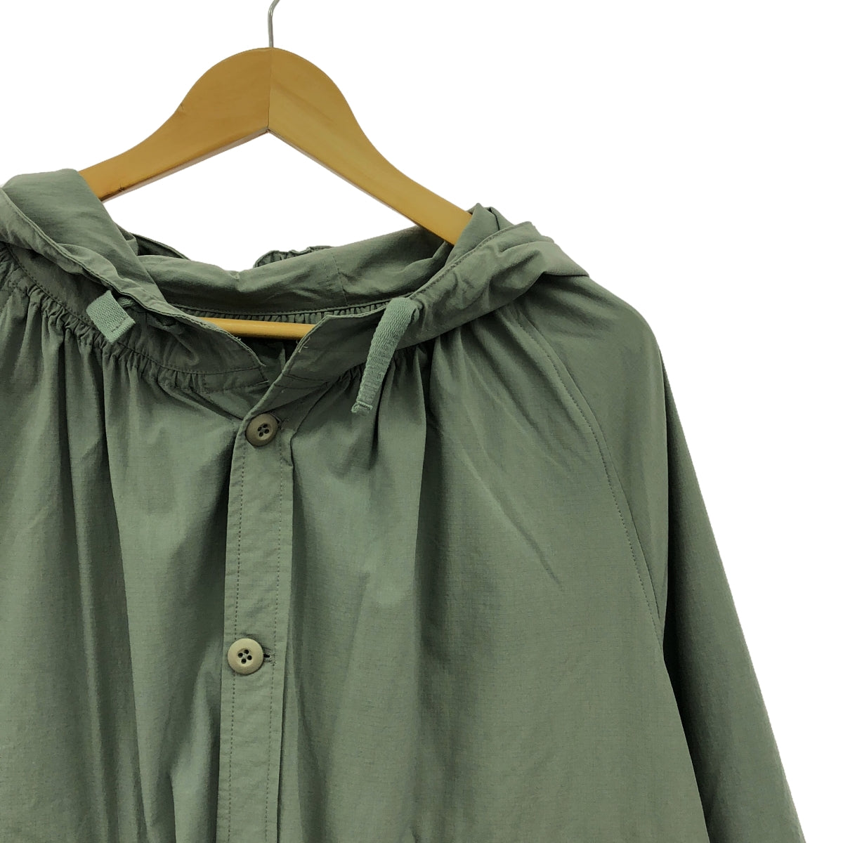 kha:ki / khaki | stretch nylon anorak coat | 1 | women's